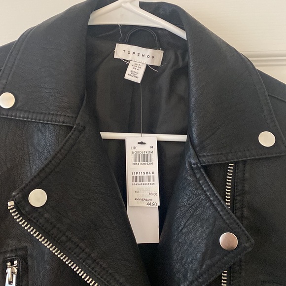Topshop Leather Jacket NWT - Picture 4 of 7